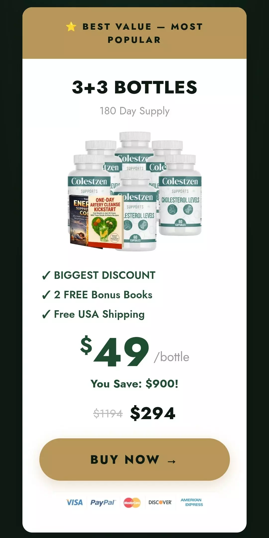 Colestzen™ 6 bottles pricing